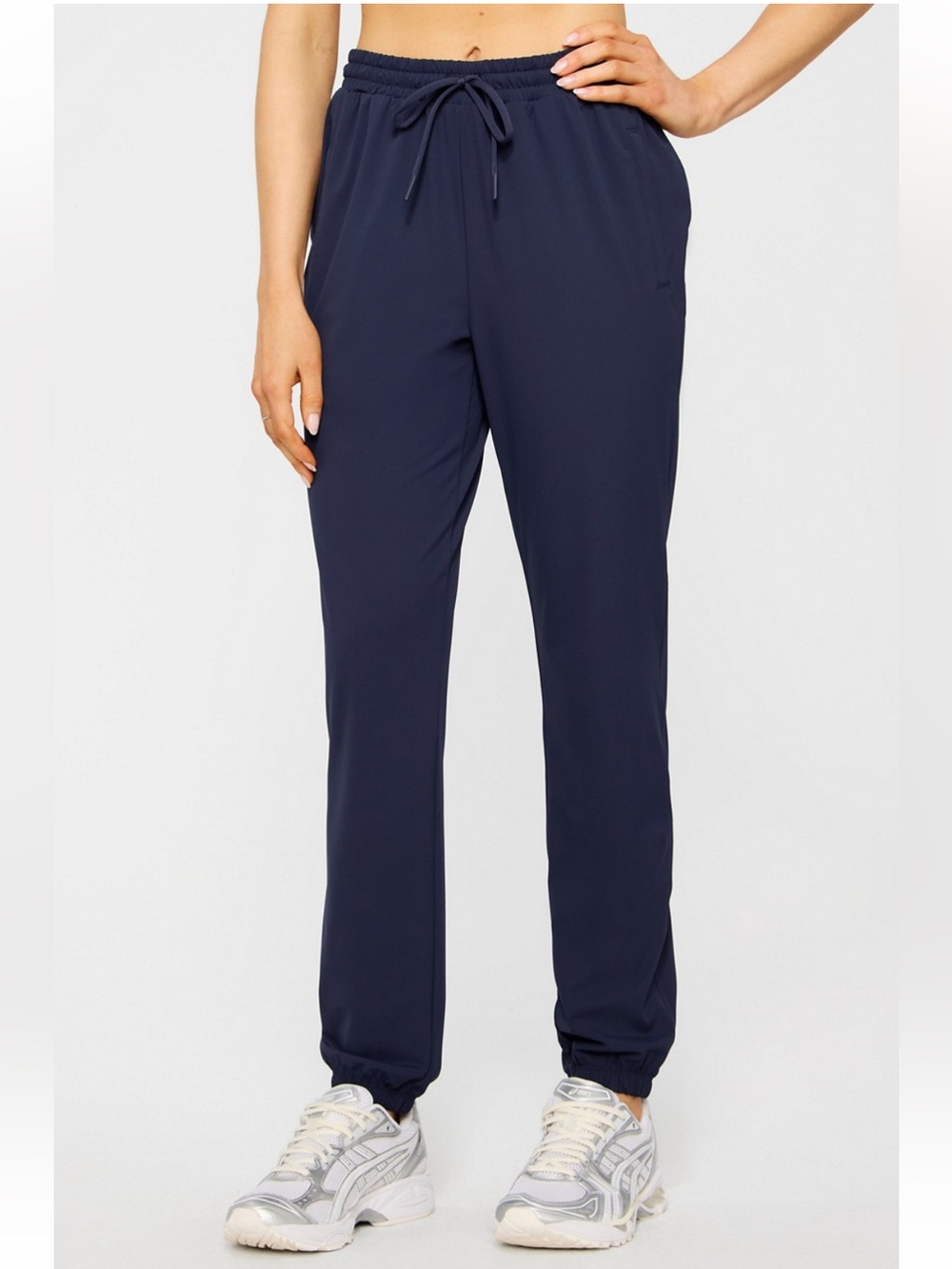 NWT Fabletics Deep Navy All Day Jogger Pants Sz L Short